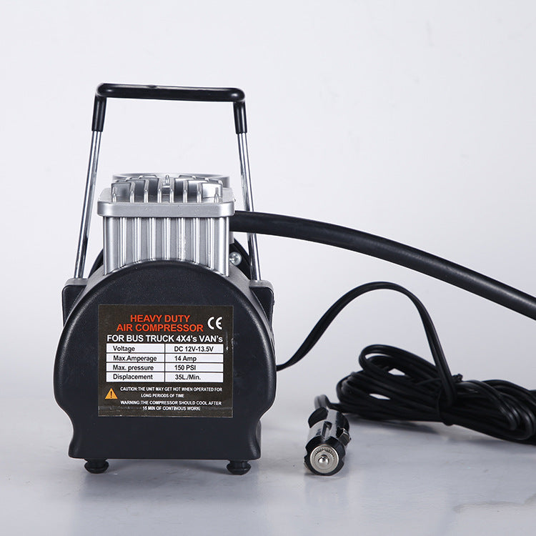 车载充气泵 金属单缸 12V 电动便携式打气泵 汽车轮胎打气筒