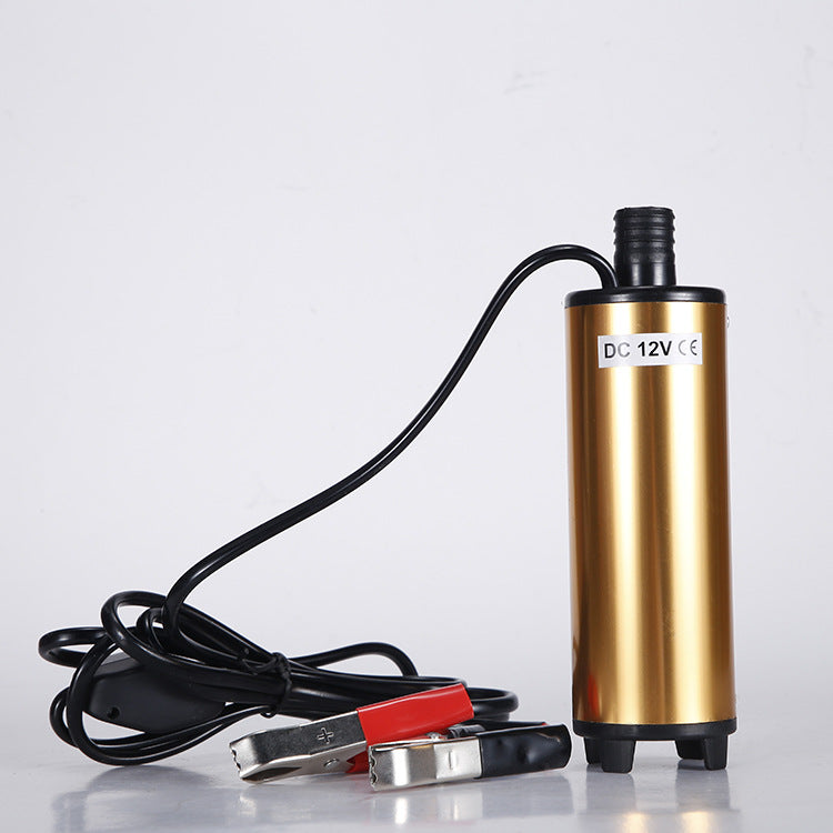 出油口19寸电动抽油泵便携12V/24v直立式汽车柴油泵潜水泵输油泵