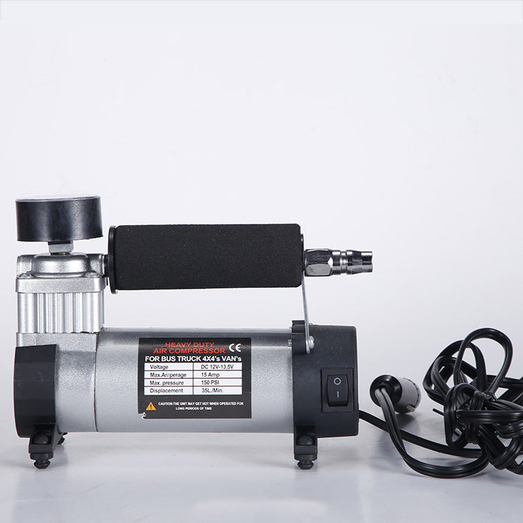 厂家直销 单缸车载充气泵 12V迷你金属打气泵 车载充气泵电动