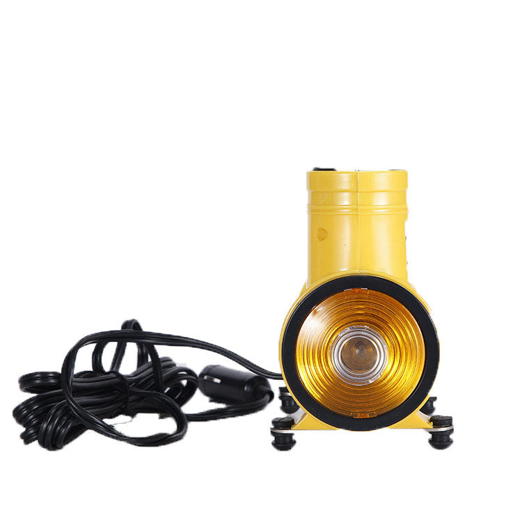 厂家直销 12V电动充气泵 带灯金属电动充气泵 便携式车载充气泵