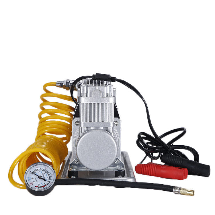 汽车金属车用充气泵打气泵 12V车载轮胎冲气泵打气机双缸充气泵