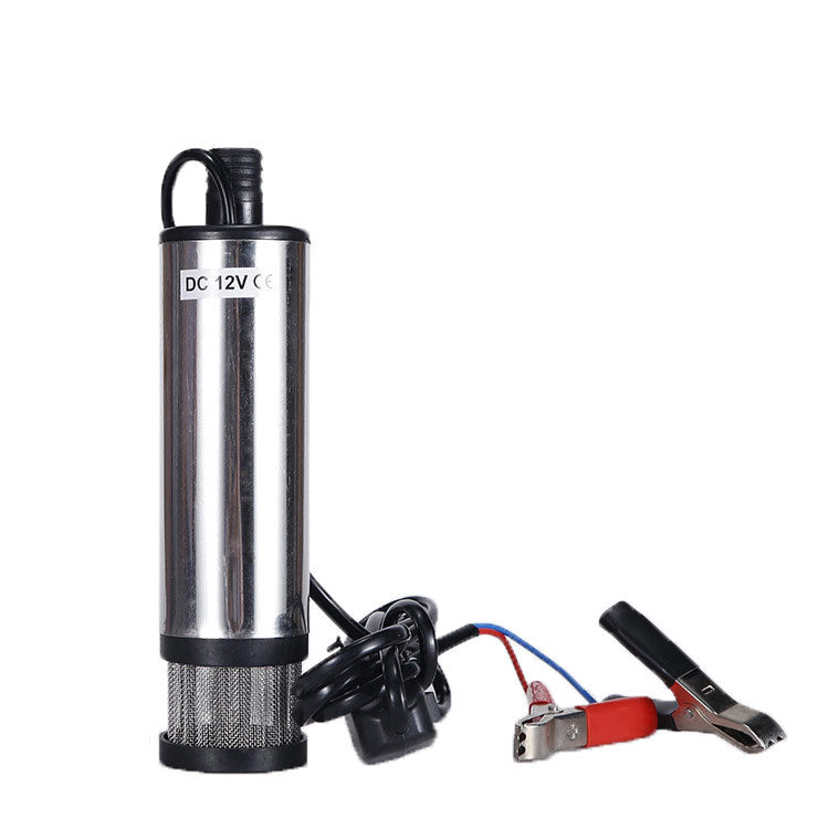 出油口19寸电动抽油泵便携12V/24v直立式汽车柴油泵潜水泵输油泵